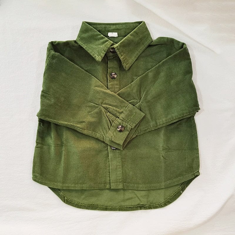 長袖シャツ・ブラウス Green / 24M 90cm キッズ コーデュロイ シャツ オーバーシャツ トップス【mh0001374】