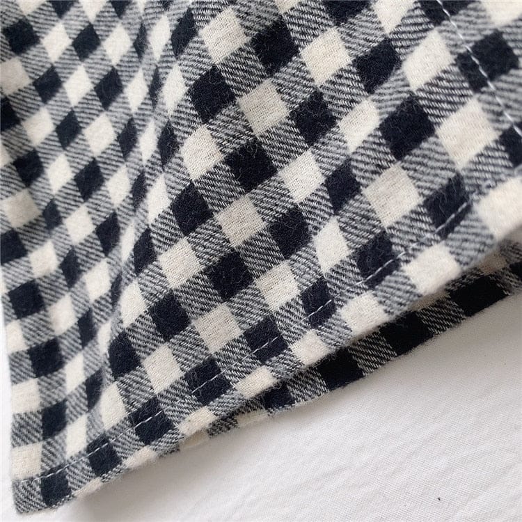 長袖シャツ・ブラウス ベビー フラワー チェック フリル 長袖 ブラウス トップス【mh0000030】