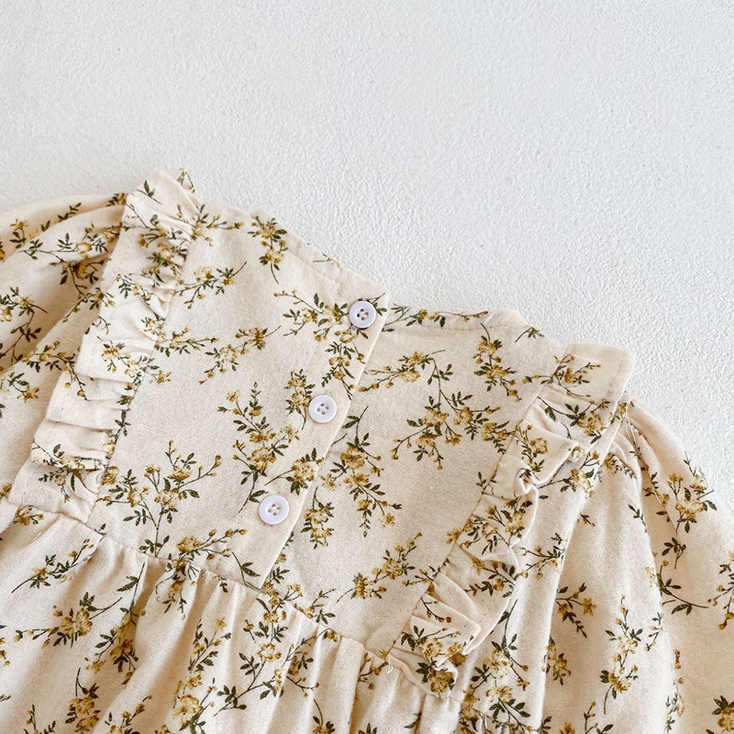 長袖ロンパース ベビー フラワー ロンパース ボンネット セット【mh0000073】