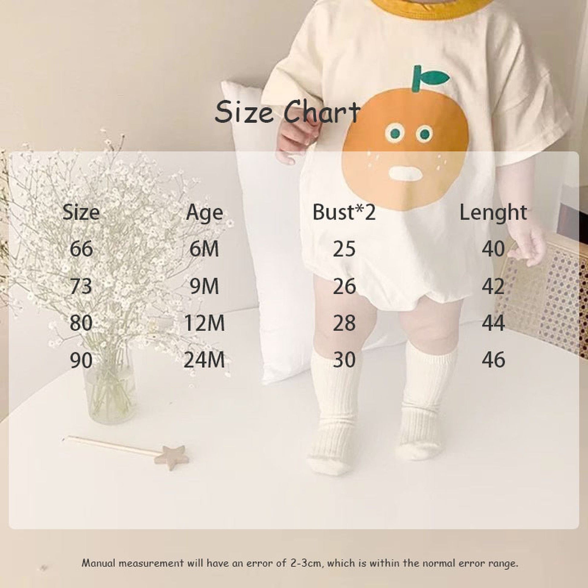 半袖ロンパース ベビー オレンジ 半袖ロンパース【mh0000076】