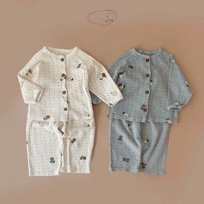 長袖パジャマ ベビー 梨 ロンパース セットアップ パジャマ ママ お揃い リンクコーデ【mh0000094】