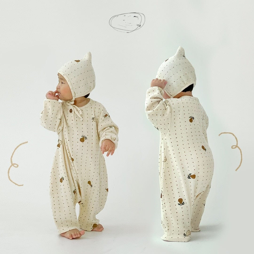 長袖パジャマ ベビー 梨 ロンパース セットアップ パジャマ ママ お揃い リンクコーデ【mh0000094】