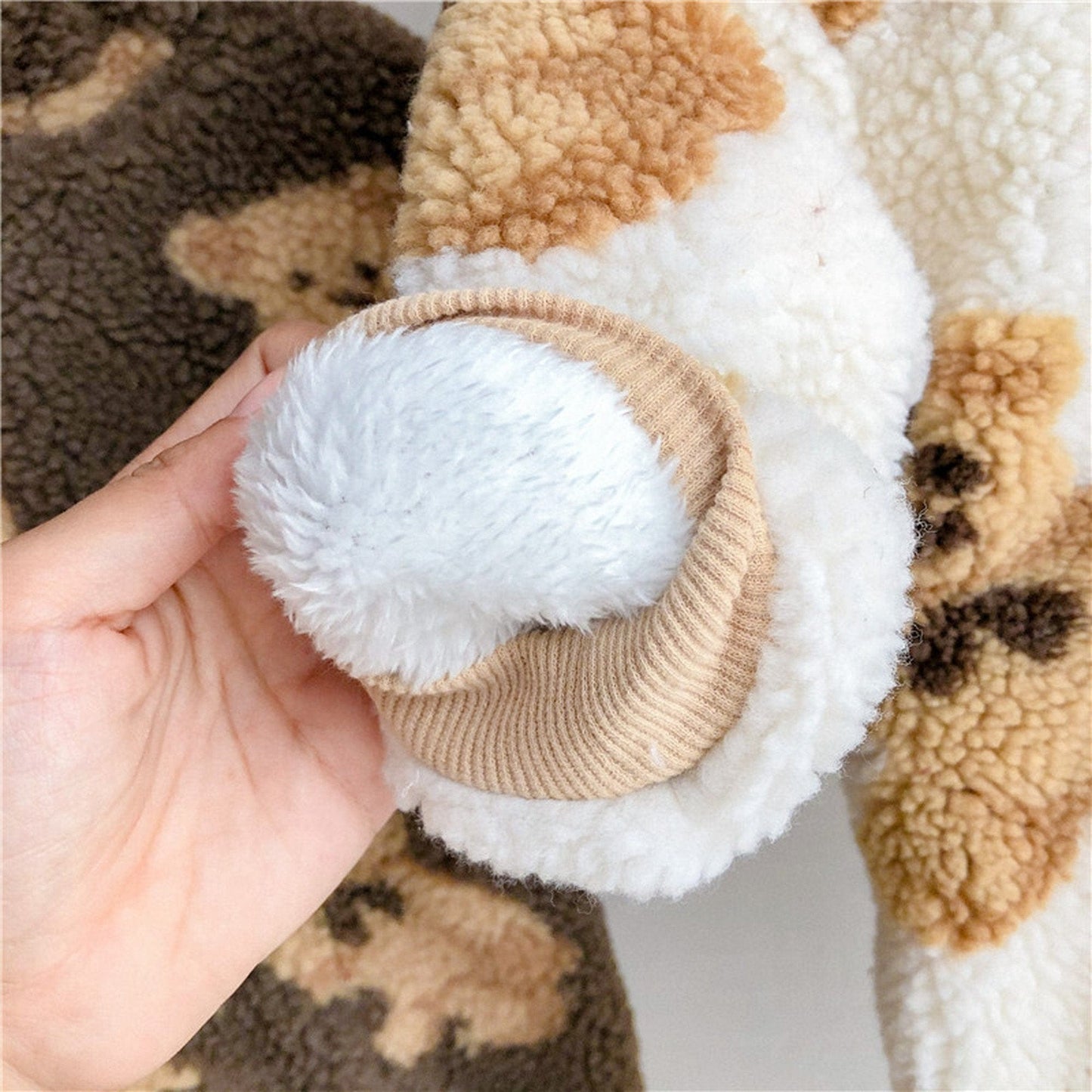 長袖セットアップ ベビー くま フリース トップス パンツ【mh0000098】