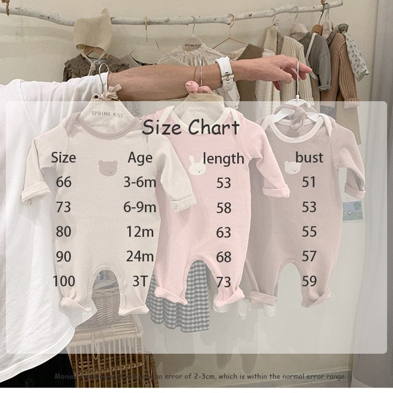 長袖ロンパース ベビー くま うさぎ ロンパース 耳帽子 セット【mh0000115】