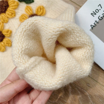 カーディガン・パーカー キッズ ニット ひまわり カーディガン【mh0000124】