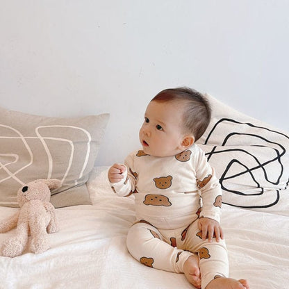 長袖パジャマ ベビー キッズ セットアップ くま ベア パジャマ【mh0000161】