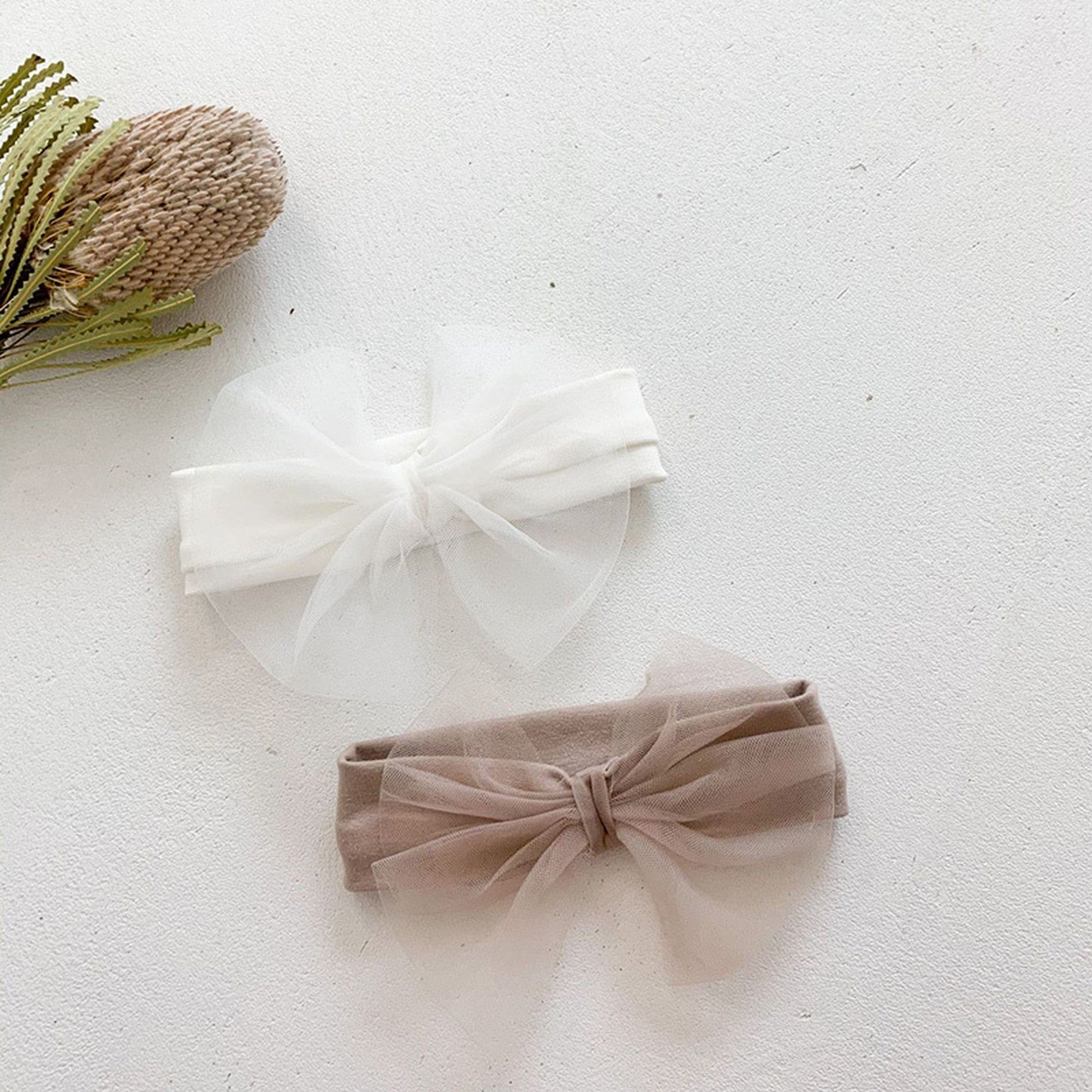 長袖ロンパース ベビー チュールスカート ロンパース ヘアバンドセット ベビードレス【mh0000210】