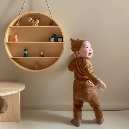 ロンパースセットアップ ベビー 恐竜 ダイナソー セットアップ ロンパース 帽子 トップス パンツ【mh0000227】