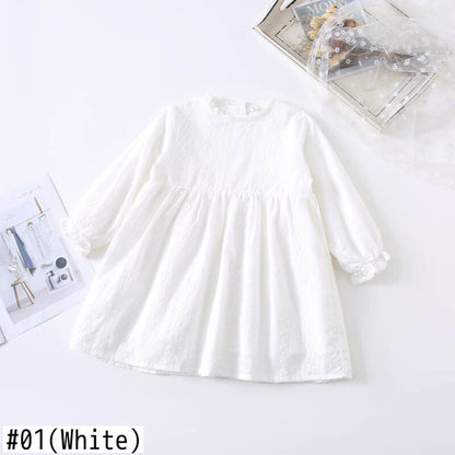 長袖ワンピース キッズ フラワー 刺繍 ワンピース【mh0000229】