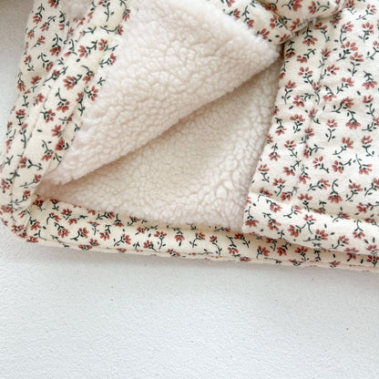 ショートコート・ジャケット・ジャンパー ベビー フラワー ボアフリース ジャケット【mh0000234】