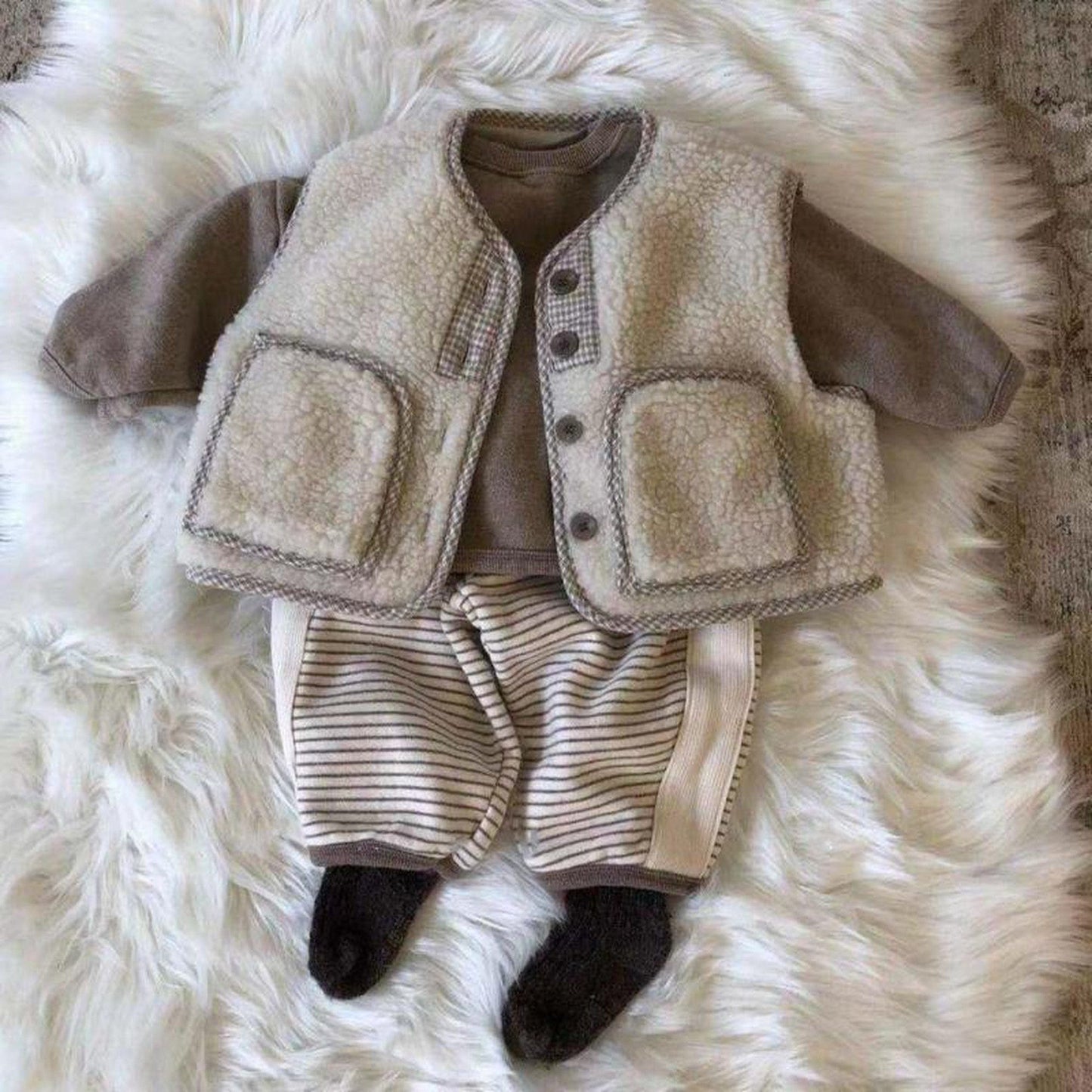 ベスト ベビー ボア ベスト アウター【mh0000239】