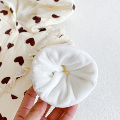 アウタージャンプスーツ ベビー ハート さくらんぼ チェリー フーディ アウター ジャンプスーツ【mh0000307】