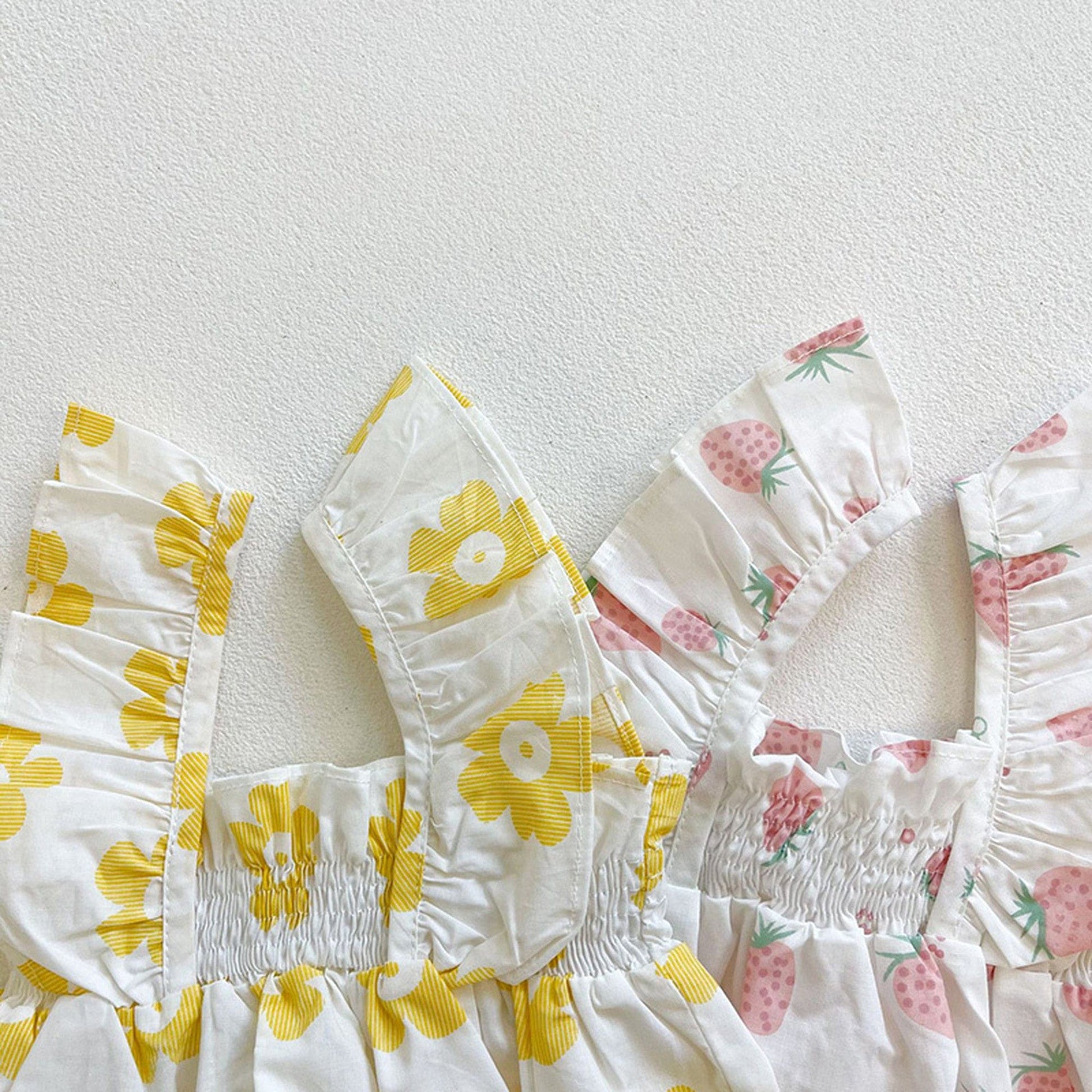 ノースリーブロンパース ベビー フラワー ロンパース 帽子 セット【mh0000318】