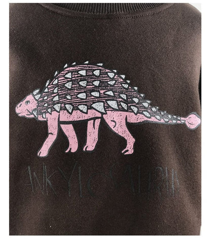 トレーナー・フーディ キッズトップス 恐竜 ダイナソー 裏フリース スウェットトレーナー【mh0000345】