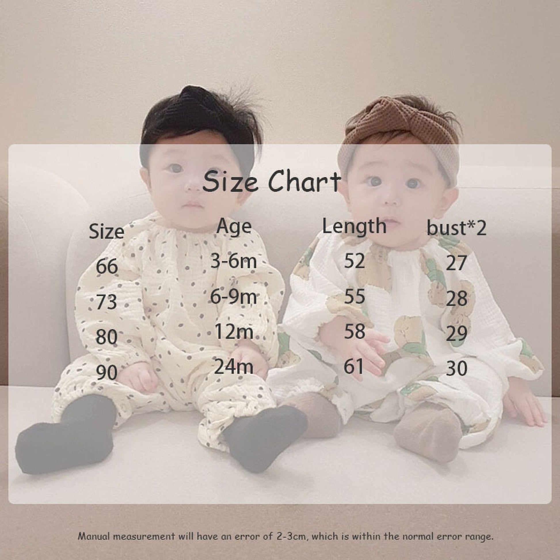 長袖ロンパース ベビー くま みずたま  長袖ルーズロンパース【mh0000348】