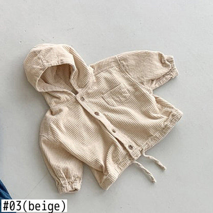 ショートコート・ジャケット・ジャンパー キッズ コーデュロイ デニム フーディ トップス ジャケット【mh0000353】