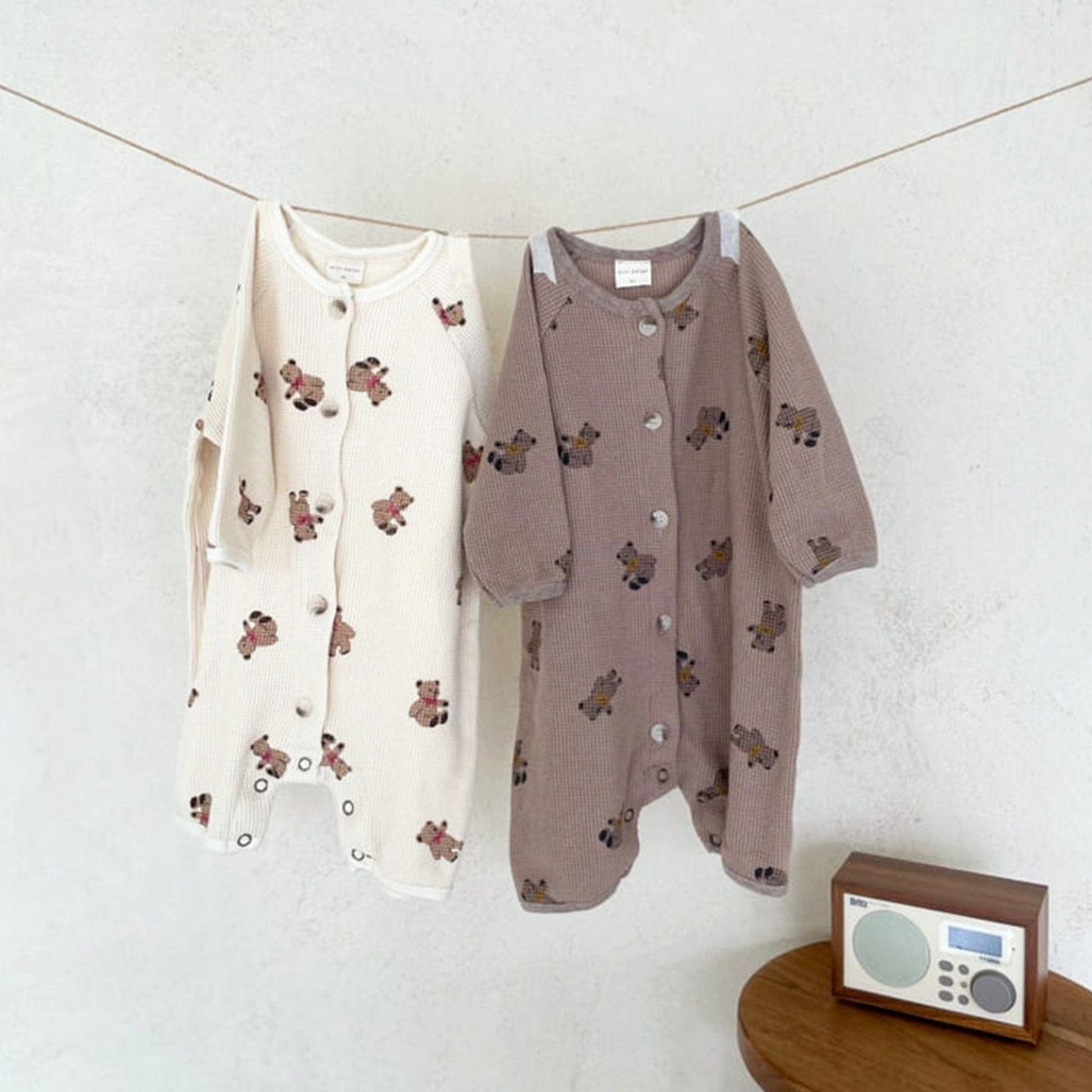 長袖ロンパース ベビー くま ベア ロンパース ジャンプスーツ【mh0000359】