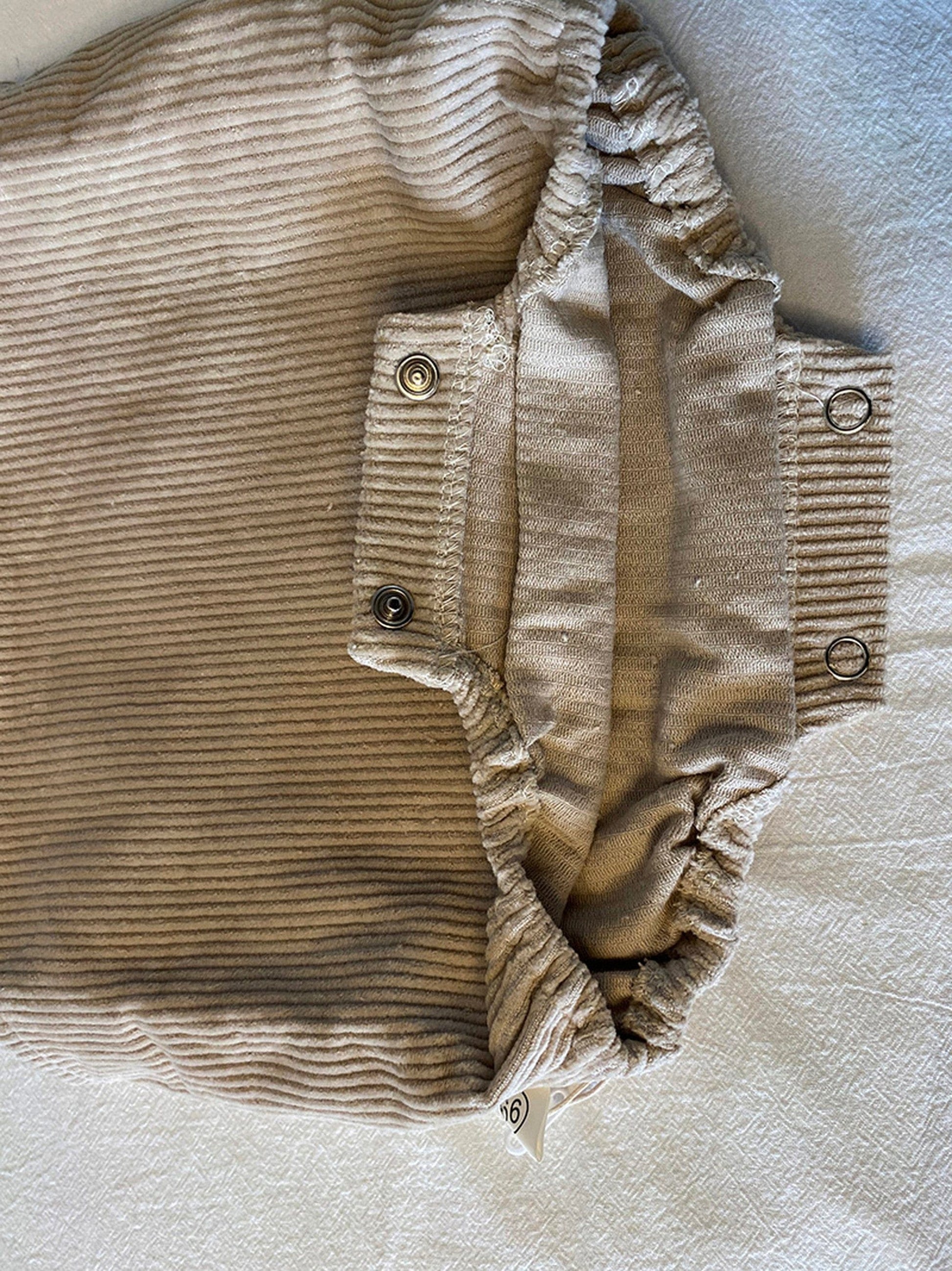 ノースリーブロンパース ベビー コーデュロイ レインボー ロンパース【mh0000364】