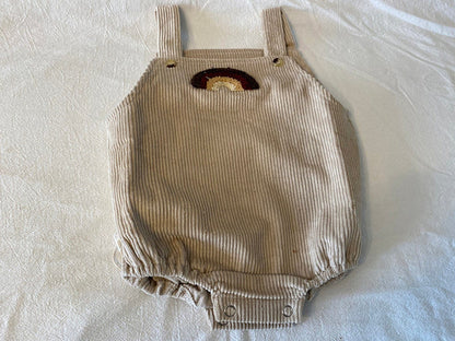 ノースリーブロンパース ベビー コーデュロイ レインボー ロンパース【mh0000364】