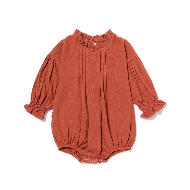 ノースリーブロンパース ベビー コットンリネン ノースリーブ ロンパース【mh0000367】