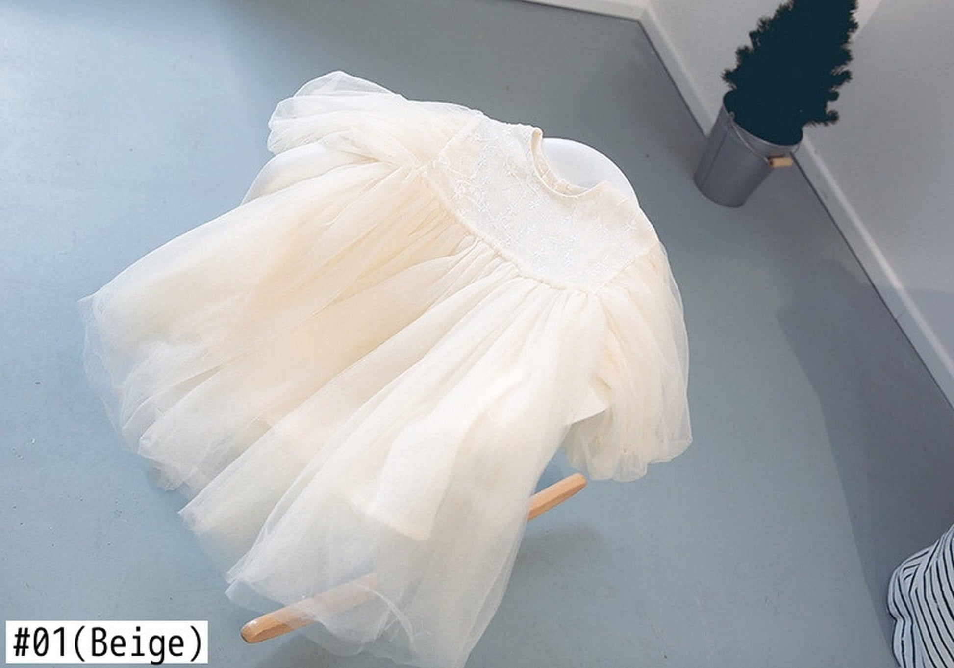 長袖ワンピース ベビー キッズ チュール ドレス ワンピース【mh0000377】