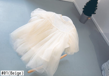 長袖ワンピース ベビー キッズ チュール ドレス ワンピース【mh0000377】