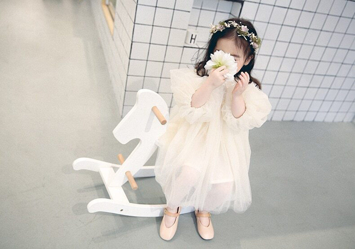 長袖ワンピース ベビー キッズ チュール ドレス ワンピース【mh0000377】