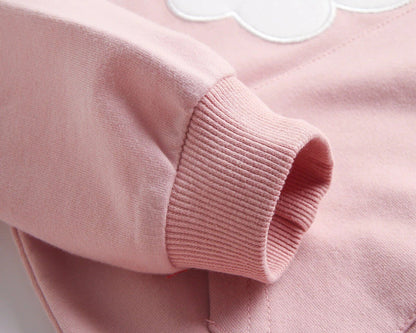 長袖ロンパース ベビー フラワー ロンパース リボン ヘアバンド セット【mh0000400】