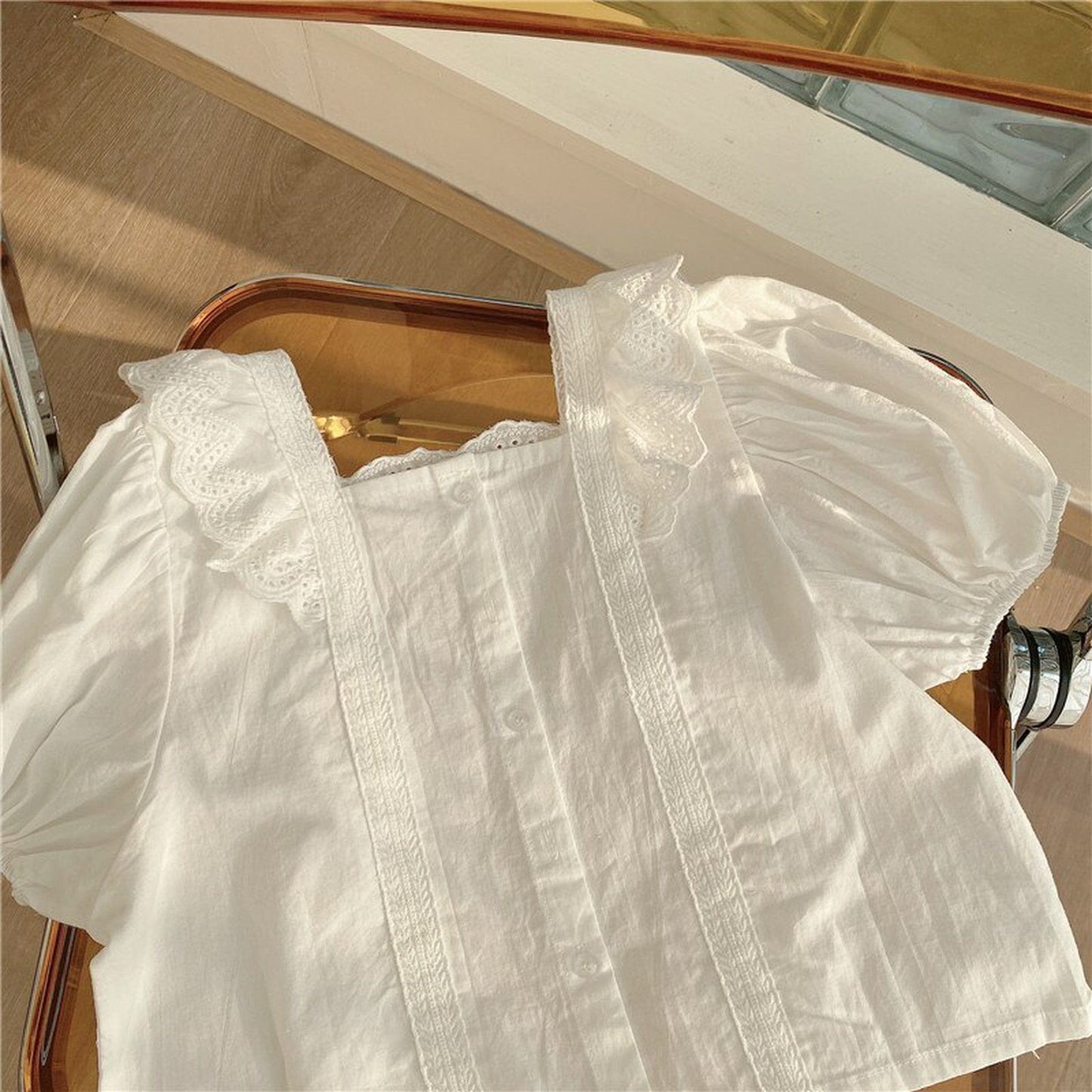 半袖シャツ・ブラウス キッズ フリル 半袖ブラウス【mh0000435】