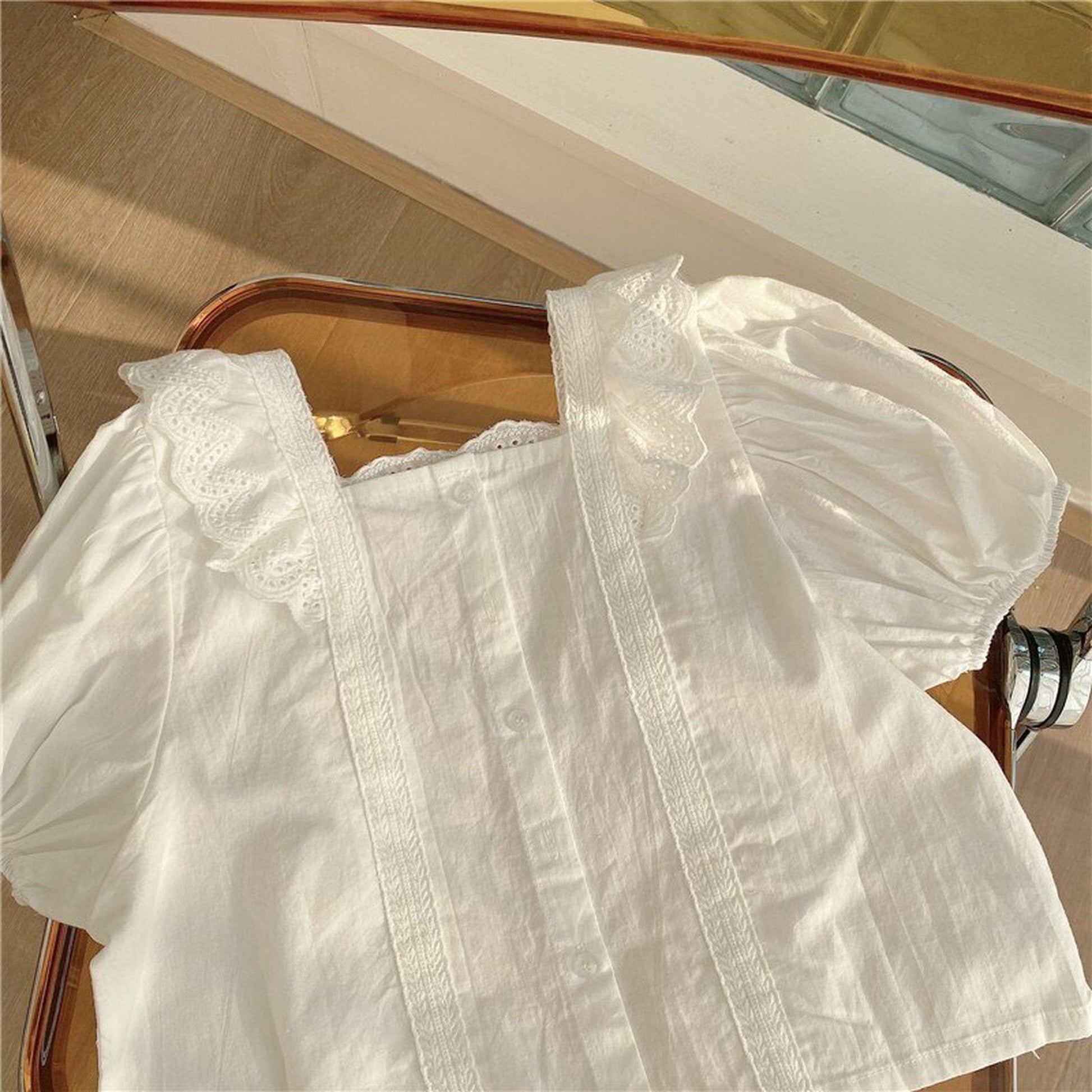 半袖シャツ・ブラウス キッズ フリル 半袖ブラウス【mh0000435】