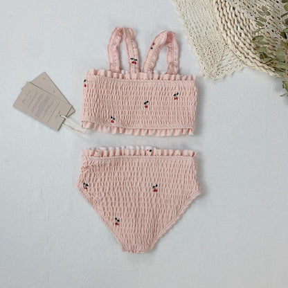 ベビー用水着 ベビー キッズ フラワー ビキニ 水着【mh0000445】