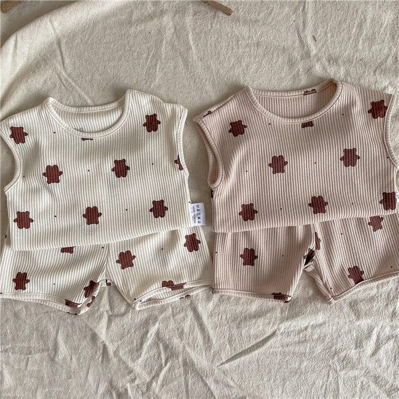 ノースリーブセットアップ キッズ くま セットアップ【mh0000448】