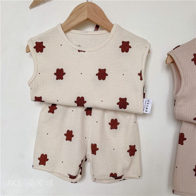 ノースリーブセットアップ キッズ くま セットアップ【mh0000448】