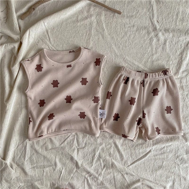 ノースリーブセットアップ キッズ くま セットアップ【mh0000448】