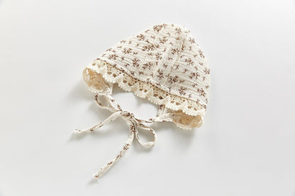 長袖ロンパース ベビー フラワー ロンパース 帽子 セット【mh0000453】