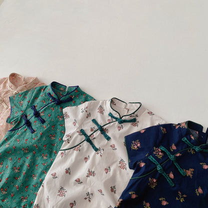 半袖ロンパース ベビー チャイナドレス 半袖ロンパース【mh0000494】