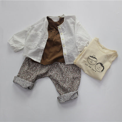 ロングパンツ・スウェットパンツ キッズ フラワー パンツ【mh0000500】