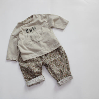 ロングパンツ・スウェットパンツ キッズ フラワー パンツ【mh0000500】