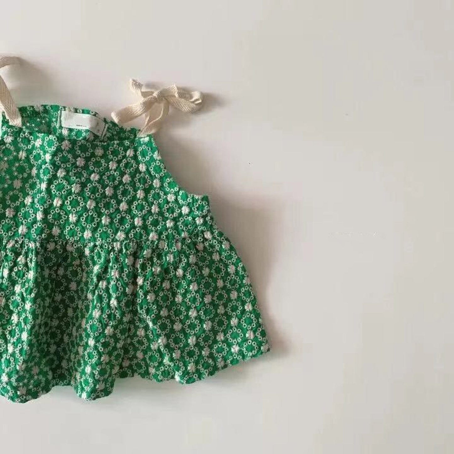 ノースリーブセットアップ ベビー セットアップ キャミソール + ブルマ フラワー レース 刺繍【mh0000501】