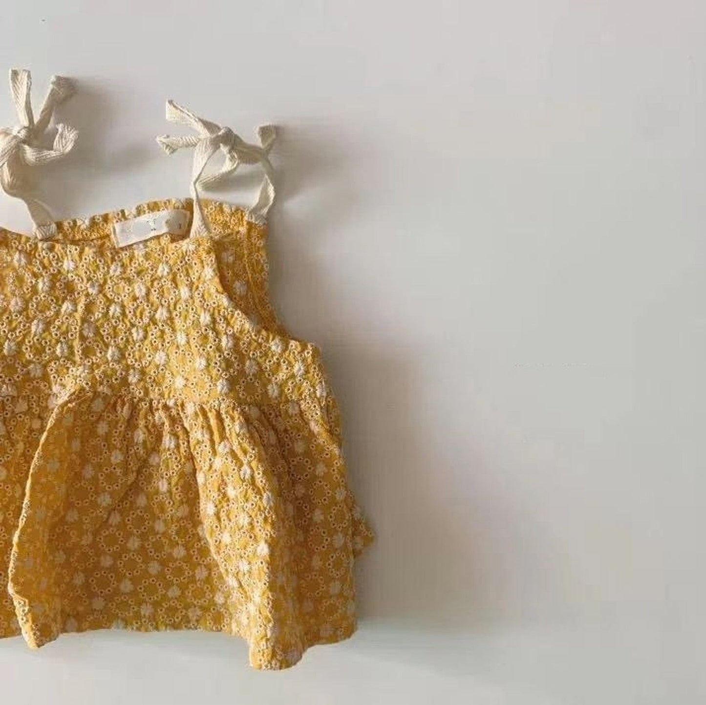 ノースリーブセットアップ ベビー セットアップ キャミソール + ブルマ フラワー レース 刺繍【mh0000501】