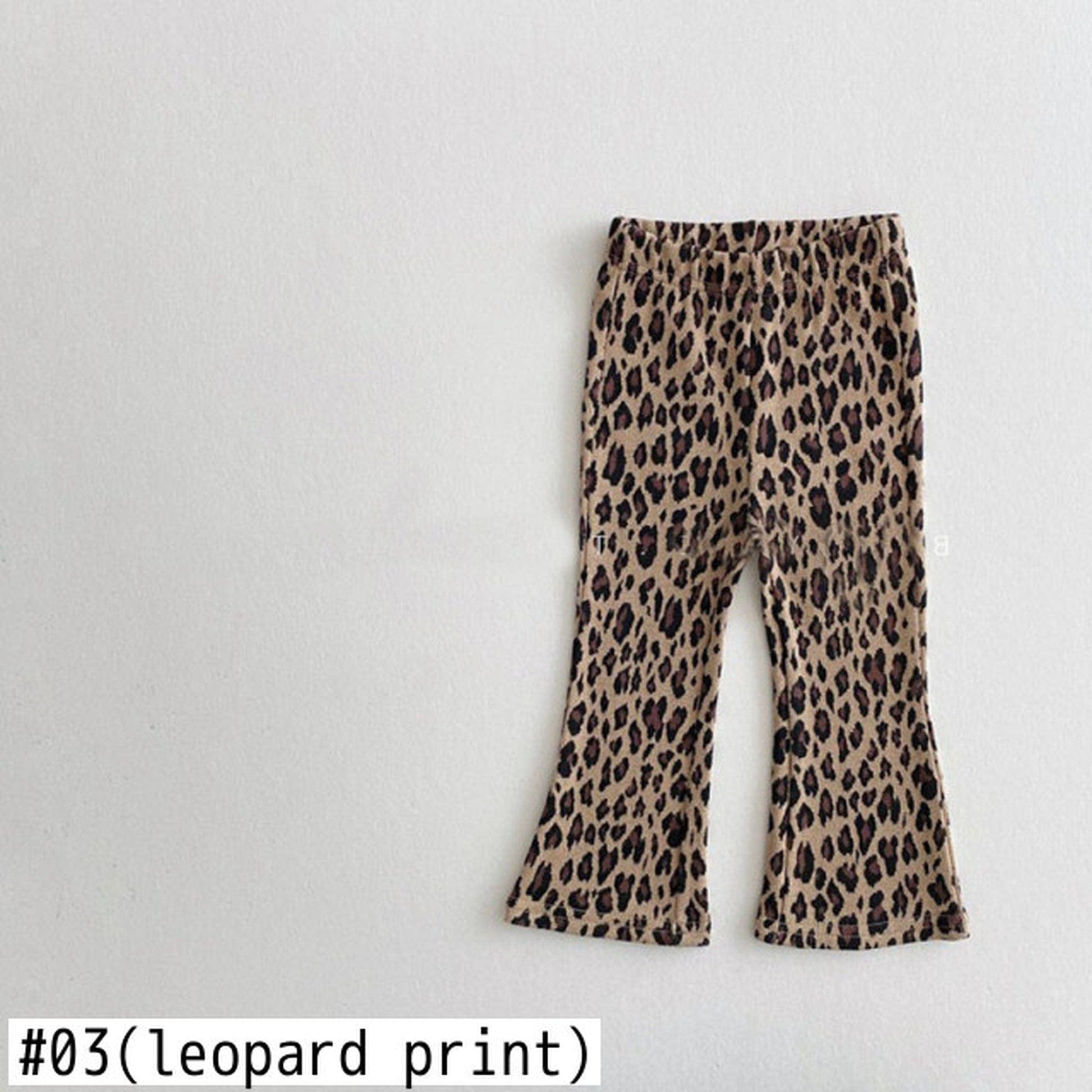 ロングパンツ・スウェットパンツ ベビー キッズ レオパード チェック みずたま フレア パンツ【mh0000616】