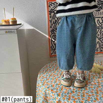 デニムパンツ キッズ デニム ルーズ パンツ ジーンズ【mh0000618】