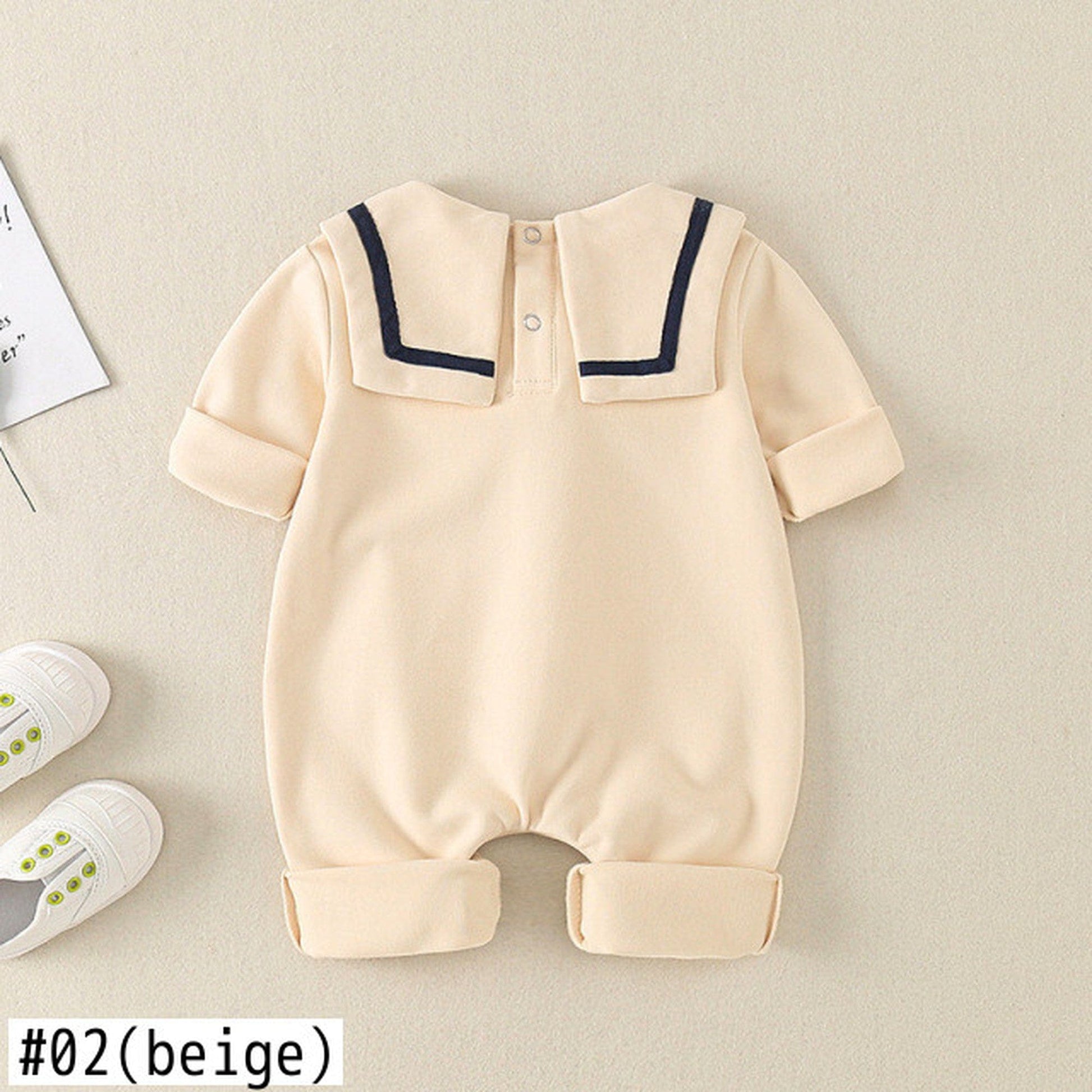 長袖ロンパース ベビー セーラー 長袖 ロンパース【mh0000621】