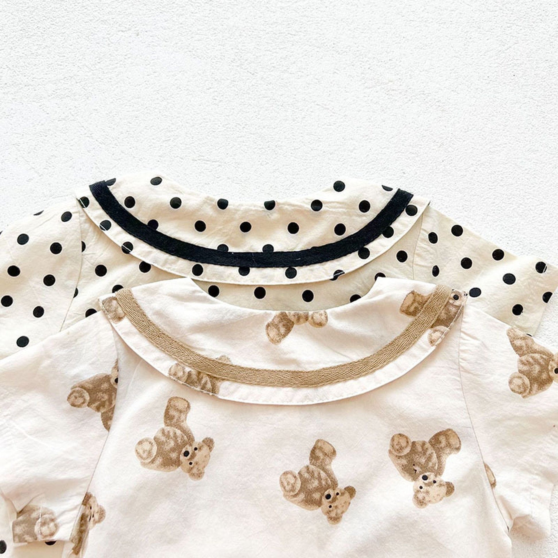 半袖ロンパース ベビー くま みずたま 半袖 ロンパース【mh0000701】