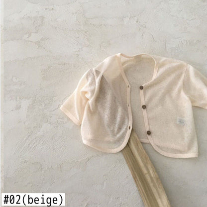 カーディガン・パーカー ベビー フラワー 無地 カーディガン【mh0000750】