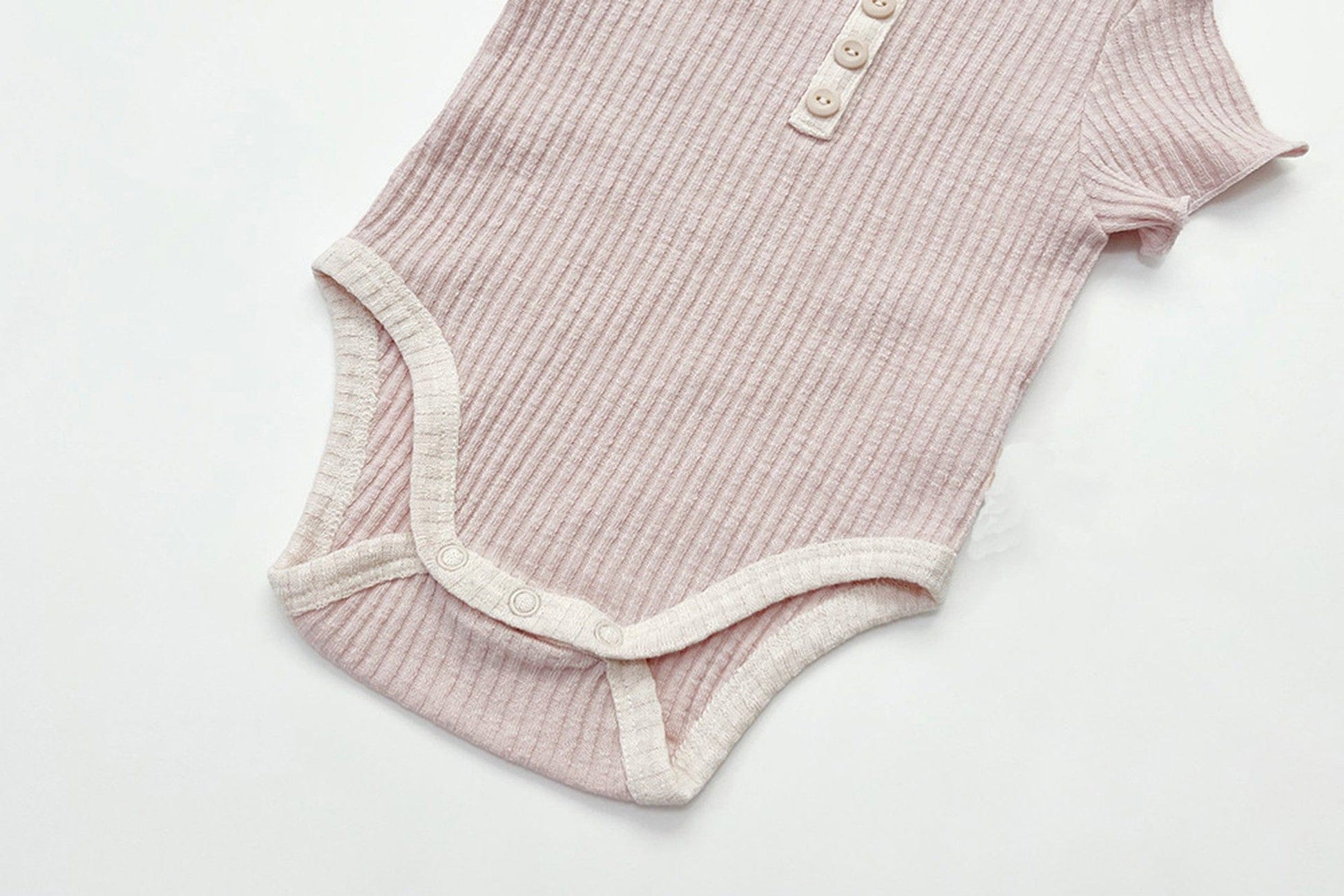 半袖ロンパース ベビー リブ 半袖 ロンパース【mh0000777】
