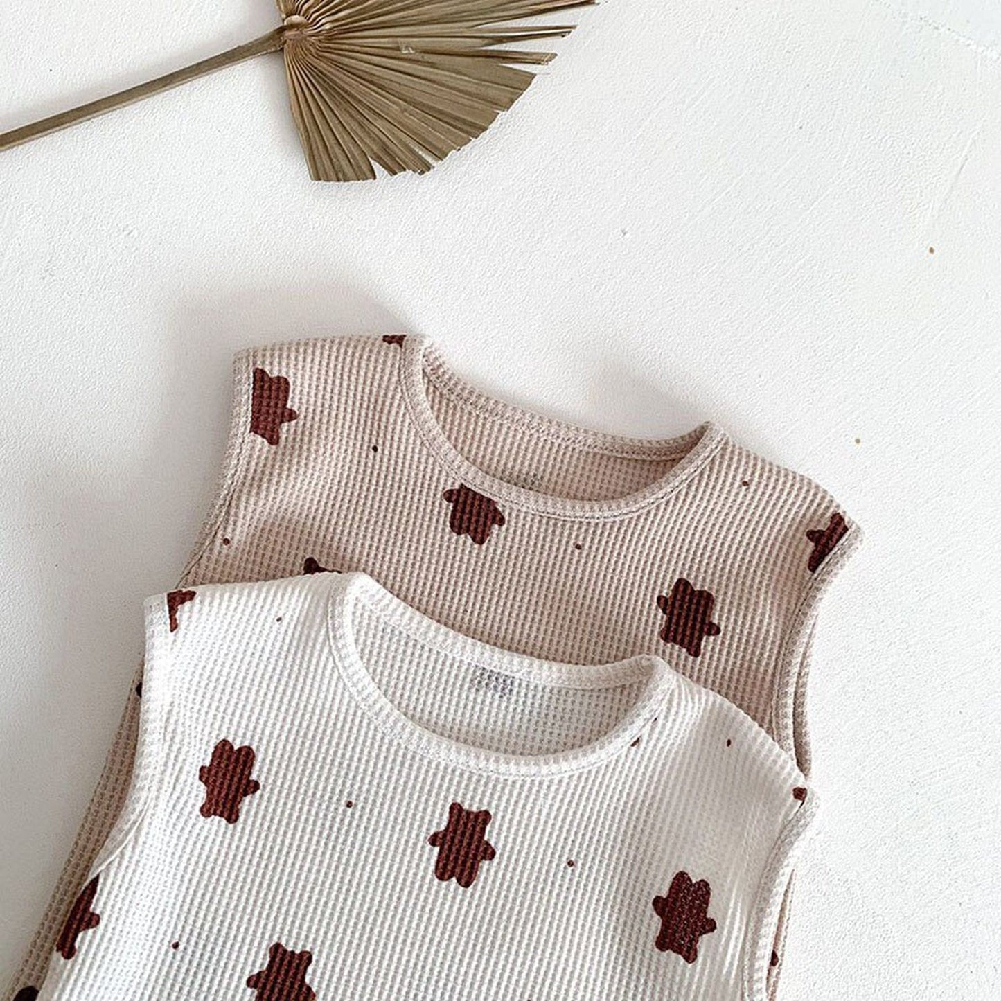 ノースリーブセットアップ ベビー セットアップ くま ベア タンクトップ パンツ【mh0000805】