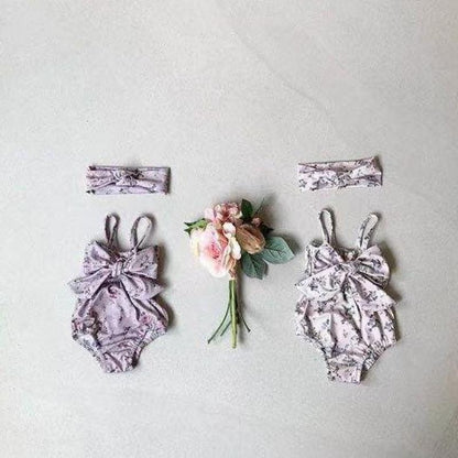ベビー用水着 ベビー 水着 セパレート ビキニ ワンピース フラワー リボン ラッシュガード スイムウェア【mh0000807】