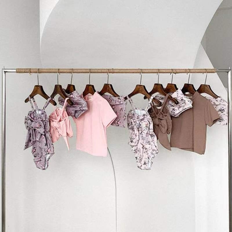 ベビー用水着 ベビー 水着 セパレート ビキニ ワンピース フラワー リボン ラッシュガード スイムウェア【mh0000807】