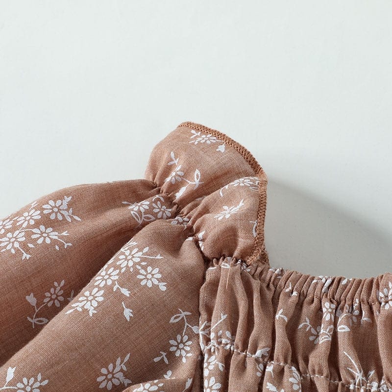 長袖ロンパース ベビー フラワー フリル 長袖 スカート ロンパース【mh0000982】